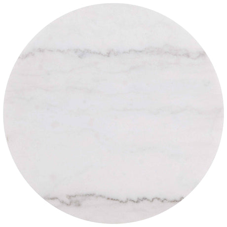 Jason Greige Round White Marble Top Side End Table by Coaster at Eve Furniture