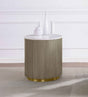 Jason Greige Round White Marble Top Side End Table by Coaster at Eve Furniture