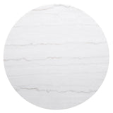 Jason Round Marble Top Coffee Table White and Charcoal by Coaster at Eve Furniture