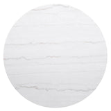 Jason Round Marble Top Coffee Table White and Charcoal by Coaster at Eve Furniture