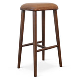 Jason Walnut PU Leather Bar Stool by Ashcroft Furniture at Eve Furniture