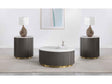 Jason White 3-piece Round Marble Coffee and End Table Set by Coaster at Eve Furniture