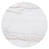 Jason White and Charcoal Round Marble Top Side End Table by Coaster at Eve Furniture