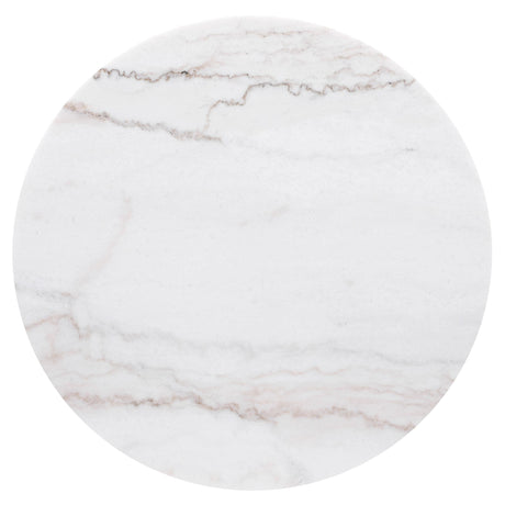Jason White and Charcoal Round Marble Top Side End Table by Coaster at Eve Furniture