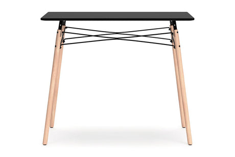 Jaspeni Black/Natural Home Office Desk by Ashley at Eve Furniture