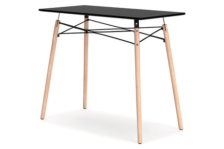 Jaspeni Black/Natural Home Office Desk by Ashley at Eve Furniture