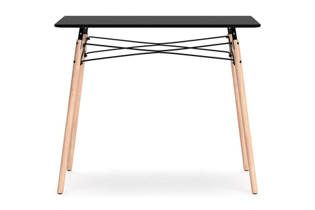 Jaspeni Black/Natural Home Office Desk by Ashley at Eve Furniture