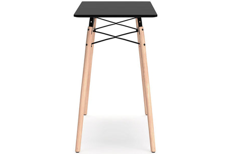 Jaspeni Black/Natural Home Office Desk by Ashley at Eve Furniture