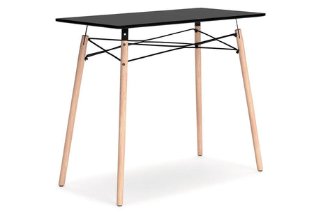 Jaspeni Black/Natural Home Office Desk by Ashley at Eve Furniture