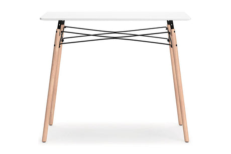 Jaspeni White/Natural Home Office Desk by Ashley at Eve Furniture