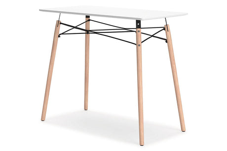 Jaspeni White/Natural Home Office Desk by Ashley at Eve Furniture
