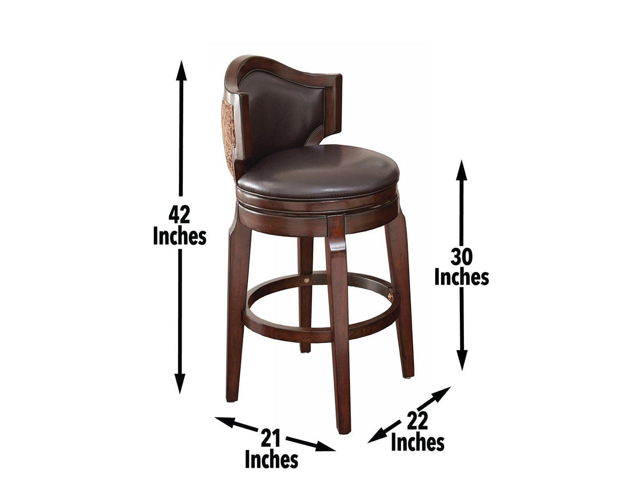 Jasper 30″ Bar Stool, Swivel, Set of 2 by Steve Silver at Eve Furniture