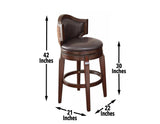 Jasper 30″ Bar Stool, Swivel, Set of 2 by Steve Silver at Eve Furniture