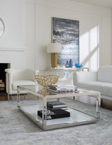 Jasper Coffee Table in Acrylic/White Glass/PSS by Modus Furniture at Eve Furniture