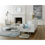 Jasper Console Table in Acrylic/White Glass/PSS by Modus Furniture at Eve Furniture