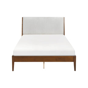 Jasper Light Gray & Chestnut California King Platform Bed by Homelegance at Eve Furniture