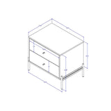 Jasper Nightstand in Grey (set of 2) by Manhattan Comfort at Eve Furniture