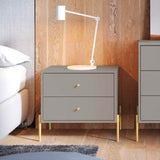 Jasper Nightstand in Grey (set of 2) by Manhattan Comfort at Eve Furniture