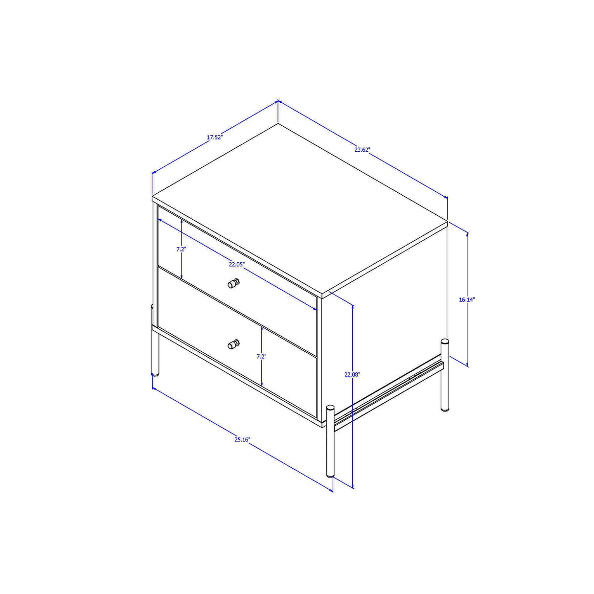 Jasper Nightstand in Off White (set of 2) by Manhattan Comfort at Eve Furniture