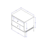 Jasper Nightstand in Off White (set of 2) by Manhattan Comfort at Eve Furniture