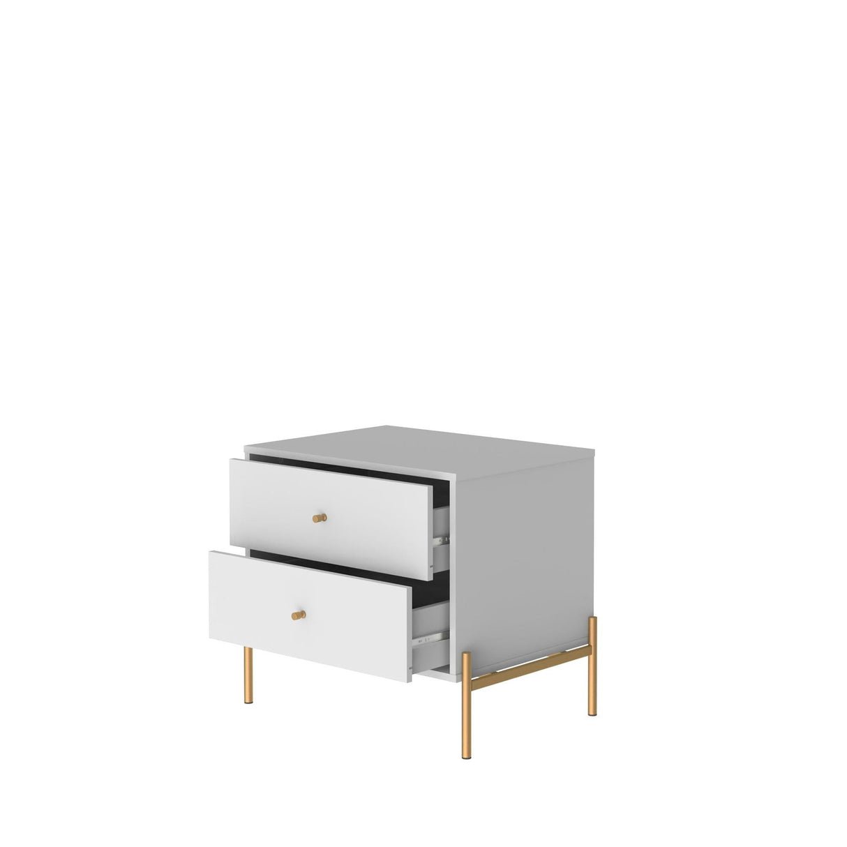 Jasper Nightstand in White Gloss (set of 2) by Manhattan Comfort at Eve Furniture