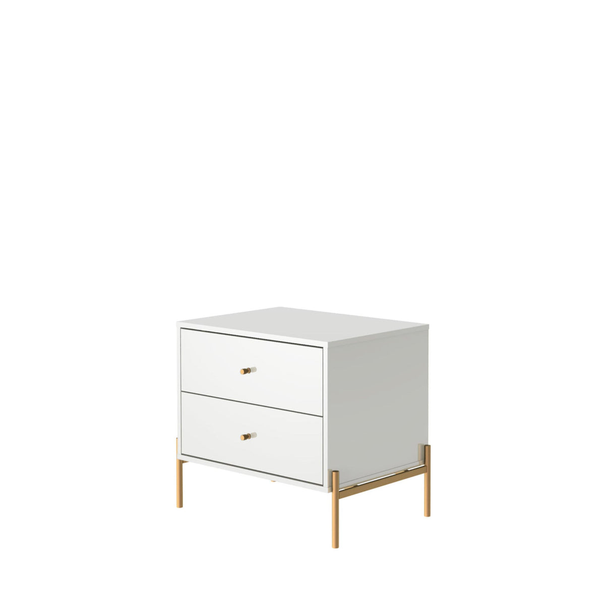Jasper Nightstand in White Gloss (set of 2) by Manhattan Comfort at Eve Furniture