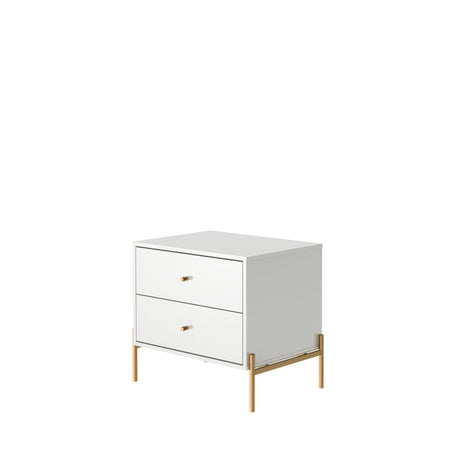 Jasper Nightstand in White Gloss (set of 2) by Manhattan Comfort at Eve Furniture