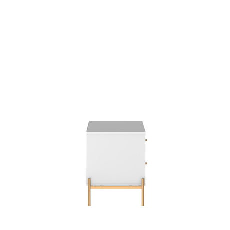 Jasper Nightstand in White Gloss (set of 2) by Manhattan Comfort at Eve Furniture