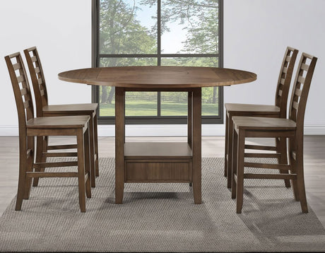 Java 5-Piece Drop-leaf Counter Height Set by Steve Silver at Eve Furniture