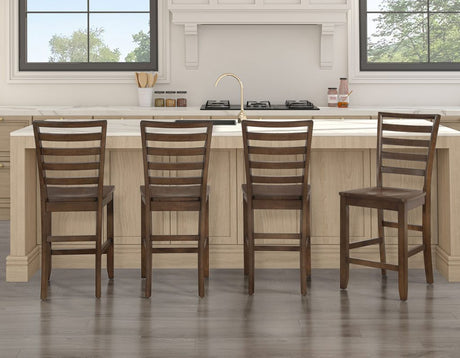 Java Mocha finish 24″ Counter Stool Set of 2 by Steve Silver at Eve Furniture