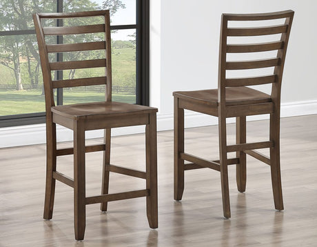Java Mocha finish 24″ Counter Stool Set of 2 by Steve Silver at Eve Furniture