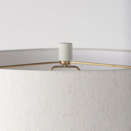 Javier 18.0L x 18.0W x 30.75H Light Base W/Cream Shade Table Lamp by Mercana at Eve Furniture