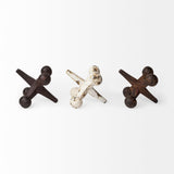 Jax Set of 3 8L x 7W Cast Iron Metal Jacks by Mercana at Eve Furniture