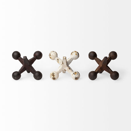 Jax Set of 3 Cast Iron Metal Jacks by Mercana at Eve Furniture