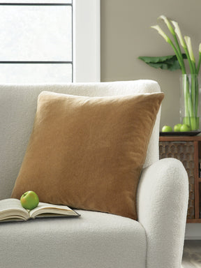 Jaxkins Camel Pillow (Set of 4) by Ashley at Eve Furniture