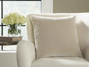 Jaxkins Warm Gray Pillow by Ashley at Eve Furniture