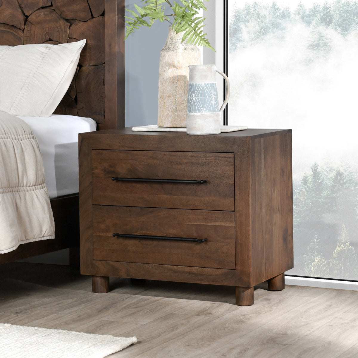 Jaxon 2 Drawer Nightstand by Classic Home at Eve Furniture