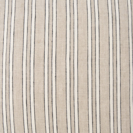 Jaxon Beige and Black Striped Cotton-Linen Decorative Square Pillow Cover by Mercana at Eve Furniture