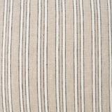 Jaxon Beige/Black Striped Cotton-Linen Square Pillow Cover w/Down Filler, Set of 2 by Mercana at Eve Furniture