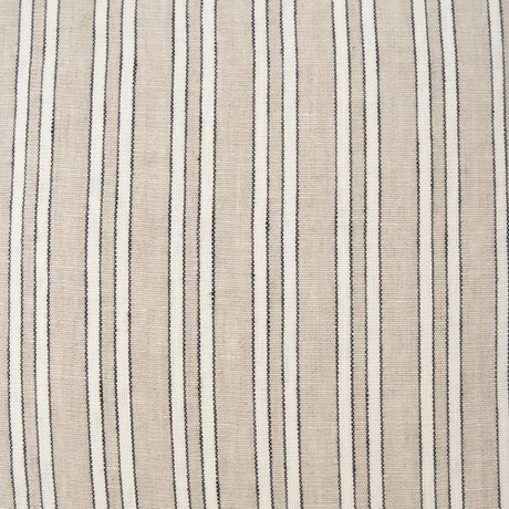 Jaxon Beige/Black Striped Cotton-Linen Square Pillow Cover w/Down Filler, Set of 2 by Mercana at Eve Furniture
