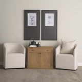 Jaxon Beige/Black Striped Cotton-Linen Square Pillow Cover w/Down Filler, Set of 2 by Mercana at Eve Furniture