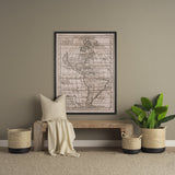 Jaxon Beige/Black Striped Cotton-Linen Square Pillow Cover w/Down Filler, Set of 2 by Mercana at Eve Furniture