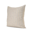 Jaxon Beige/Black Striped Cotton-Linen Square Pillow Cover w/Down Filler, Set of 2 by Mercana at Eve Furniture