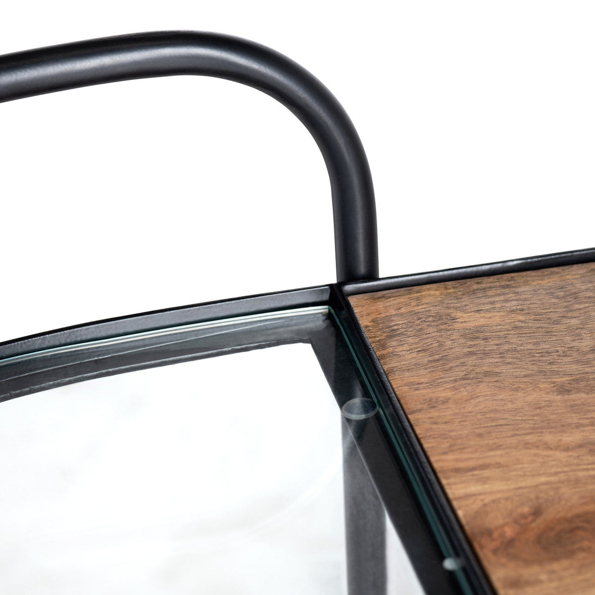 Jaxon Brown/Black Bar Cart by Crestview at Eve Furniture