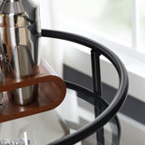 Jaxon Brown/Black Bar Cart by Crestview at Eve Furniture