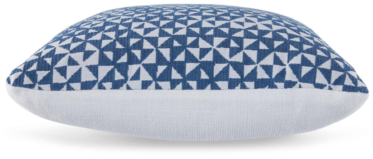 Jaycott Next-Gen Nuvella Blue/White Pillow by ASHLEY FURNITURE at Eve Furniture