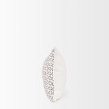 Jayden Cream w/ Black Print Linen Lumbar Decorative Pillow Cover by Mercana at Eve Furniture