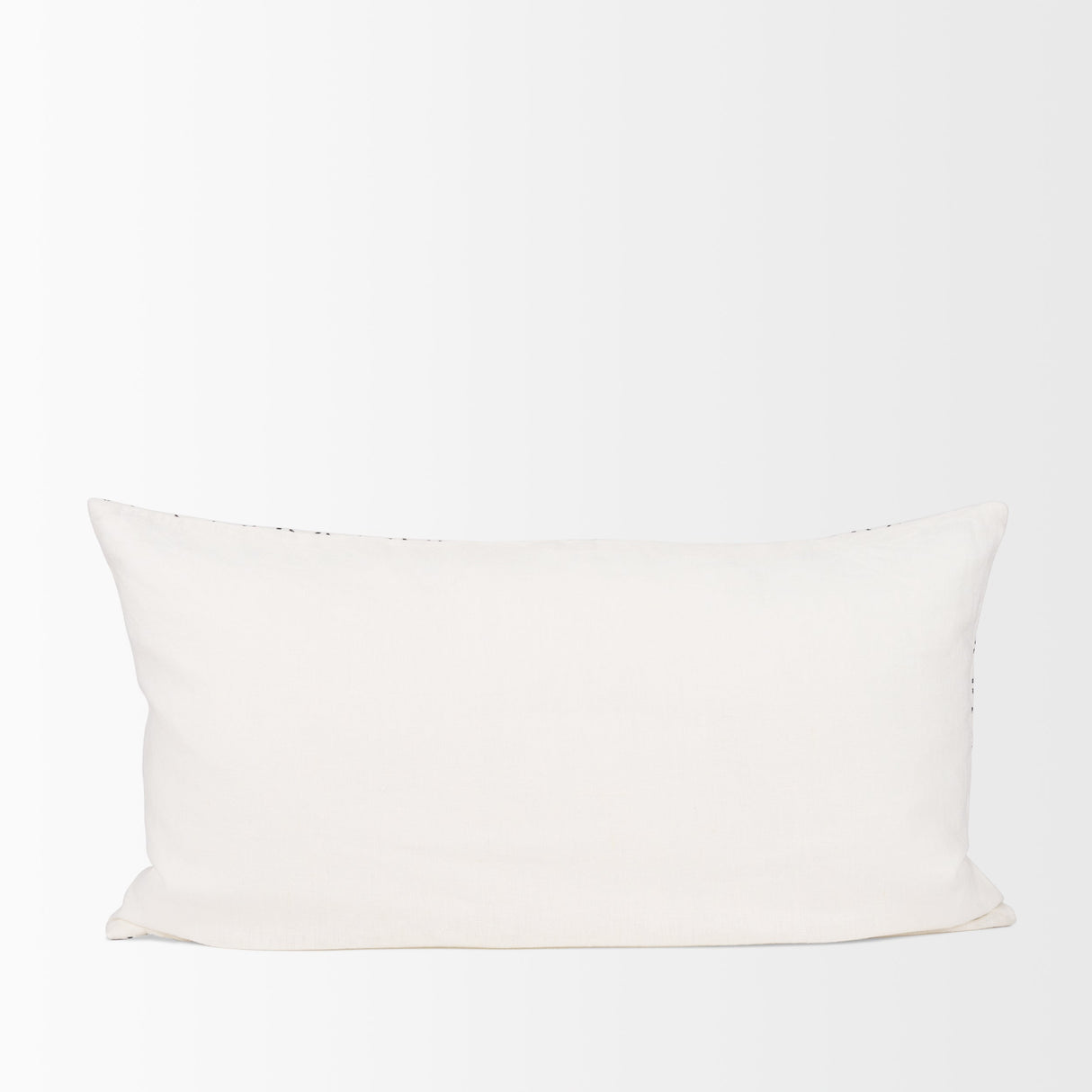 Jayden Cream w/ Black Print Linen Lumbar Decorative Pillow Cover by Mercana at Eve Furniture