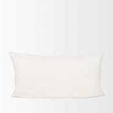 Jayden Cream w/ Black Print Linen Lumbar Decorative Pillow Cover by Mercana at Eve Furniture