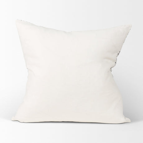Jayden Cream w/ Black Print Linen Square Decorative Pillow Cover by Mercana at Eve Furniture